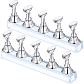 Blulu soporte uñas postizas magnetico base, estable para practicar y exhibir decoraciones.