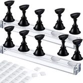 Blulu soportes de uñas acrílicas con base magnética para practicar y exhibir