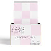 Blush Essentials hojas aluminio rosas con cuadros para mechas, colocación precisa y flujo de trabajo eficiente.