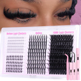 Boahankuke kit de pestañas con 4 estilos para definir la mirada, mostrando la caja y productos