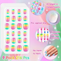 BOARDFEB Uñas pegables, aplicación fácil sin herramientas, ideal para manualidades en casa.