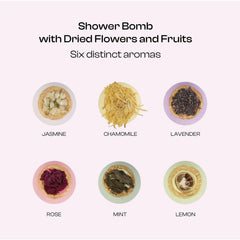 Bombes de bain BoboSweeTree avec rose et jasmin, parfum apaisant et peau douce.