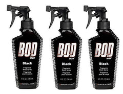 Bod Man aerosol corporal negro, conjunto de tres unidades, pensado para viaje y retoques.