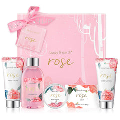 BODY & EARTH gel de ducha rosa para piel suave y fresca