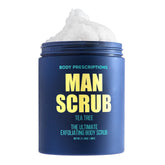 Body Prescriptions exfoliante para hombre con tapa roscada, revitaliza la piel del torso.