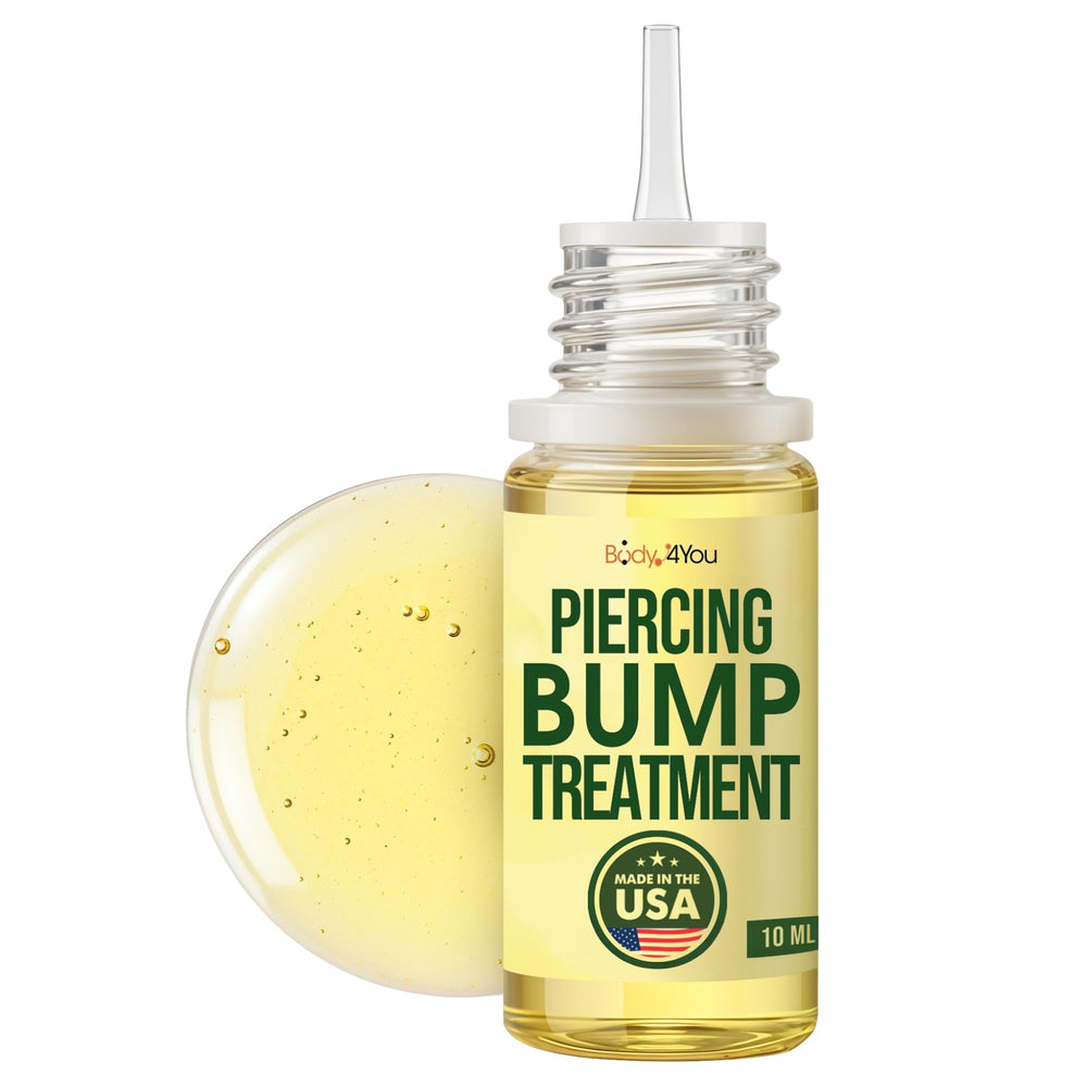 BodyJ4You botella gotero 10ml para aplicación precisa en perforaciones.