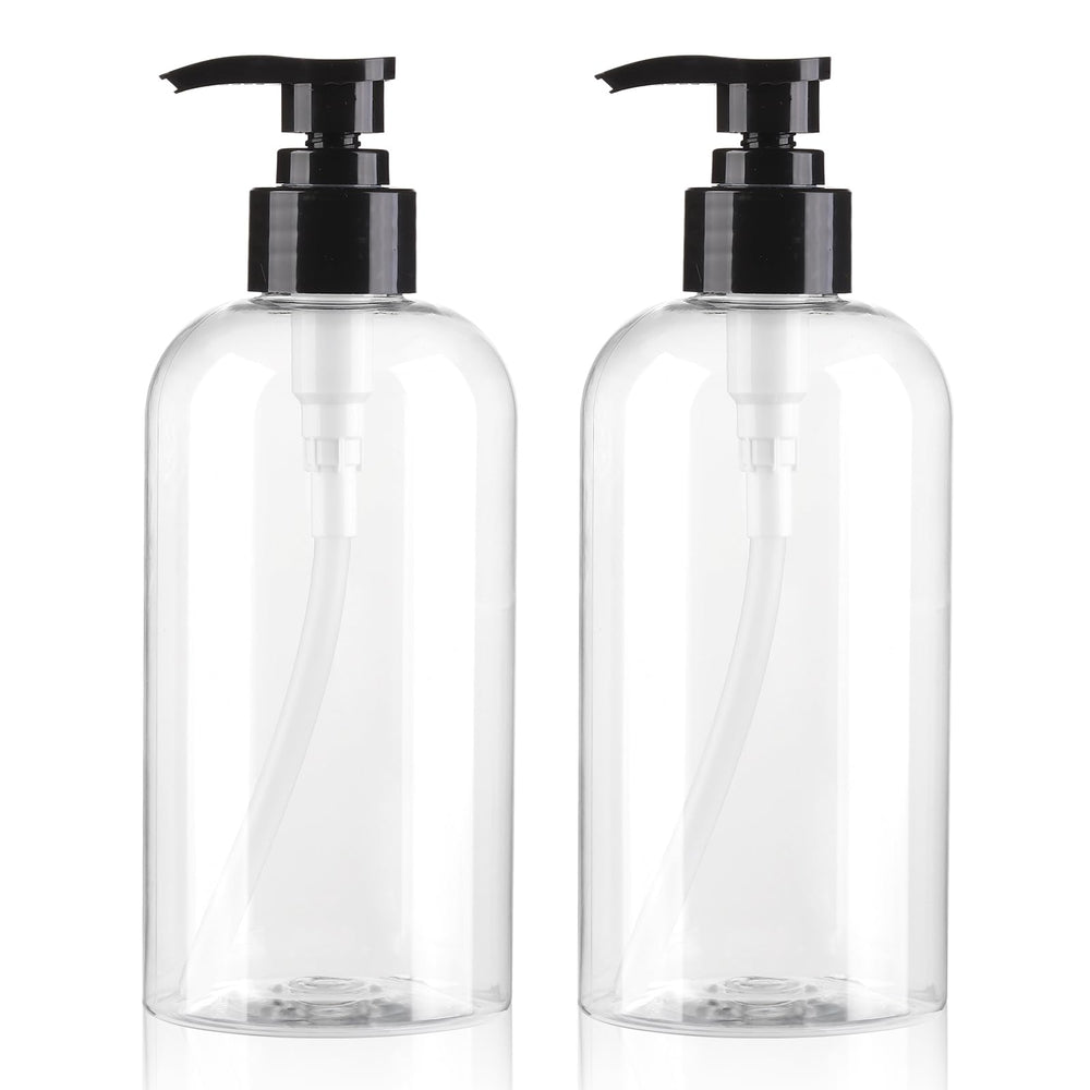 Boenoea botella bomba 380ml transparente para shampoo, relleno fácil.