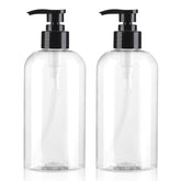 Boenoea botella bomba 380ml transparente para shampoo, relleno fácil.