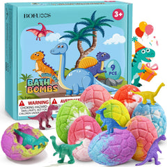 Bofuoos bomba de baño dinosaurio con colores brillantes para niños