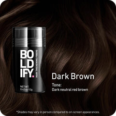 Boldify Fibras se aplican con cabello limpio y seco para volumen inmediato.