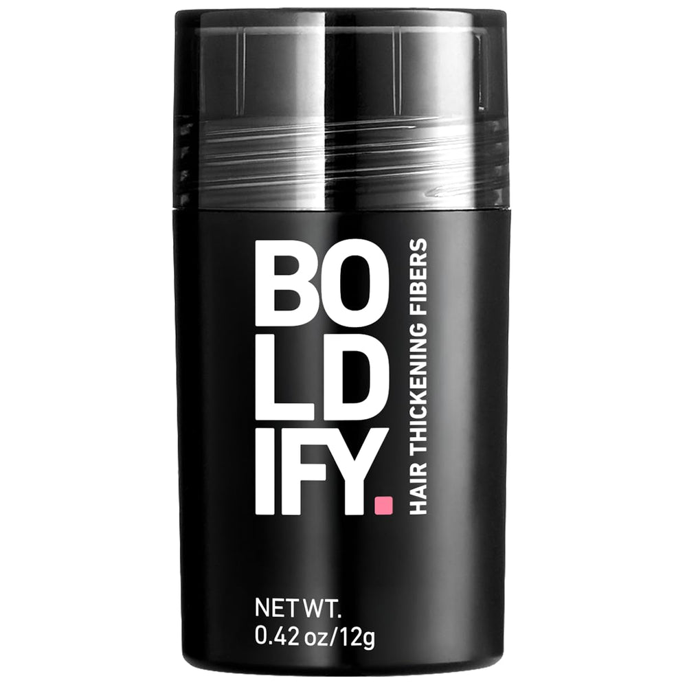 Boldify Fibras para cabello, envase de 12 g para retoques discretos.