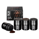 Kit Boldify Fibras para Cabello: muestra la selección de tonos para igualar raíces.