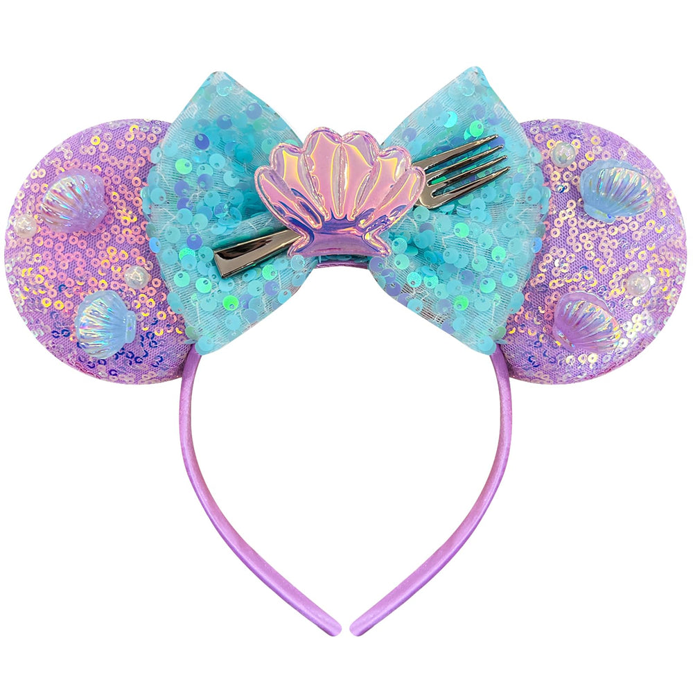Diadema Bolonar orejas ratón con cuentas y lentejuelas, ideal para disfraz y fiestas
