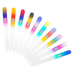 Ensemble Bona Fide Beauty: limes à ongles en verre cristal bohème, sensation lisse et luxe.