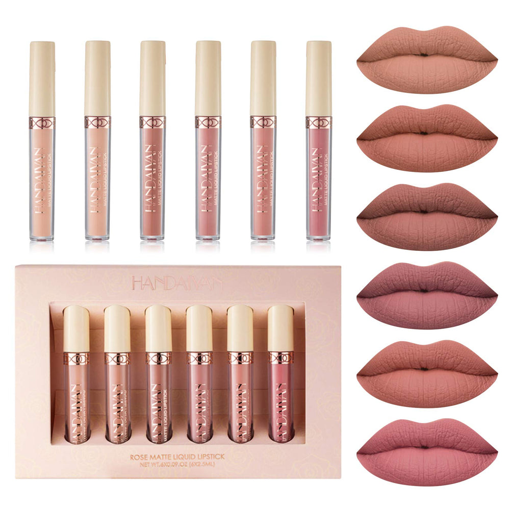 BONNIE CHOICE set labios nude matte 6 tonos para looks versátiles
