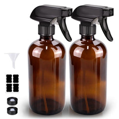 Pack de dos botellas bontip de vidrio ámbar con accesorios para recargas seguras.