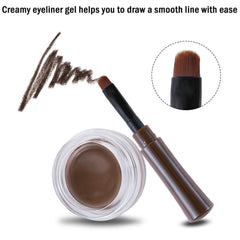 Boobeen Eyeliner Gel textura marrón oscuro para looks definidos.