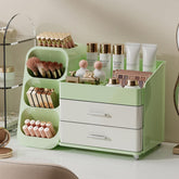 Booklov organizador de maquillaje con cajones frente ofrece acceso rápido