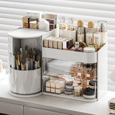 Booklov organizador maquillaje rotatorio con brochas al alcance