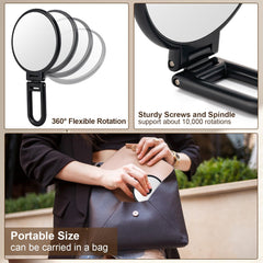 BOOMIBOO espejo plegable portátil, tamaño compacto para viajar.