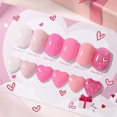 Born Pretty botellas de esmalte gel rosa claro para acabado brillante