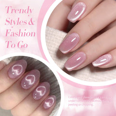 Born Pretty Cat Magnetic Gel Nail Polish brillo-ceramico-rosa, acabado suave y duradero
