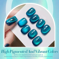 Born Pretty gel magnético, efecto holográfico en ojos de gato para uñas impactantes.