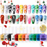 Born Pretty esmalte estampado 12 colores brillantes para uñas