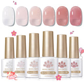 Born Pretty esmalte gel blanco lechoso en botella para acabados suaves y elegantes