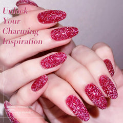 Brillo rosa suave de Born Pretty para uso diario.