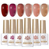 Born Pretty esmalte gel burdeos en botella con brillo intenso para uñas
