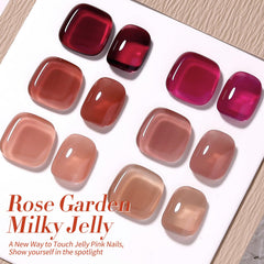 Born Pretty esmalte gel burdeos con acabado brillante en muestra de color