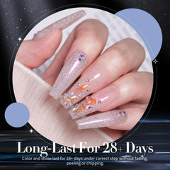 Born Pretty gel con purpurina holográfica para destellos vibrantes.