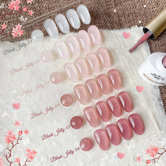 Born Pretty gel rosado translúcido en botella para uñas naturales con brillo