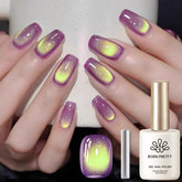 Born Pretty esmalte ojo de gato magnético magenta, brillo duradero para uñas.