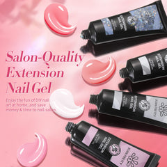 Born Pretty gel de extensión blanco para un aspecto limpio y profesional.