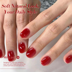 Born Pretty Jelly Burgundy, brillo duradero ideal para uñas con base y capa superior.