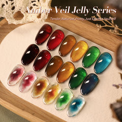 Born Pretty Jelly Gel Rojo Vino para estilo audaz y sofisticado.