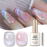 Laca gel magnética Born Pretty con gato holográfico para uñas.