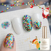 Born Pretty esmalte gel con lentejuelas rojas para brillo inmediato en uñas.