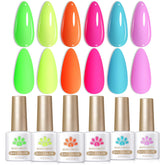 Born Pretty Neon naranja gel: frasco brillante para uñas llamativas.
