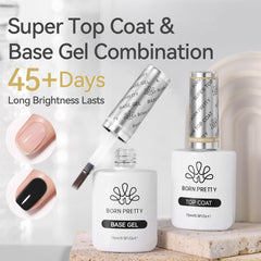 Top Coat Brillo Super de Born Pretty aporta acabado liso y duradero.