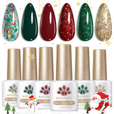 Born Pretty esmalte gel navidad verde brillo para uñas