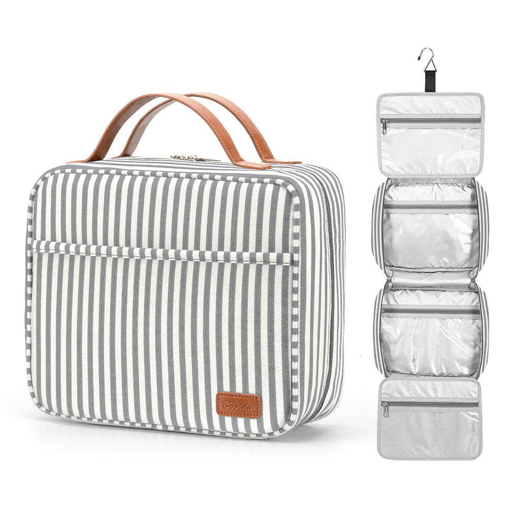 Bolsa de aseo colgante de Bosidu para viaje, gran capacidad y acceso rápido.