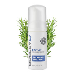 BosleyMD Thickening Treatment scalp refresh scene suggesting daily scalp rejuvenation.