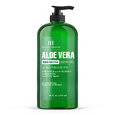 Botanic Hearth Aloe Vera Gel, aplicación en manos, hidratación suave para piel seca.