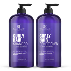 Botanic Hearth champú para cabello rizado en botella, desenredo suave.