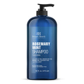 Botanic Hearth champú romero menta en botella para cabello más fuerte.