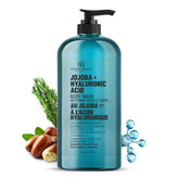 Botanic Hearth gel ducha jojoba acido hialuronico: botella muestra hidratacion suave.