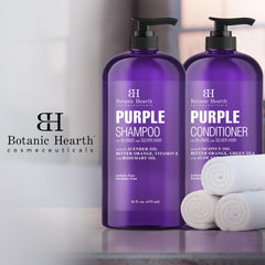 Set Botanic Hearth morado: cuidado capilar completo para rubios plateados.